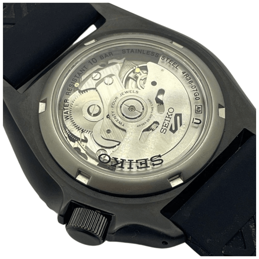 Seiko 5 Sports Automatic Black Dial Black NATO Strap Watch For Men - SRPD79K1