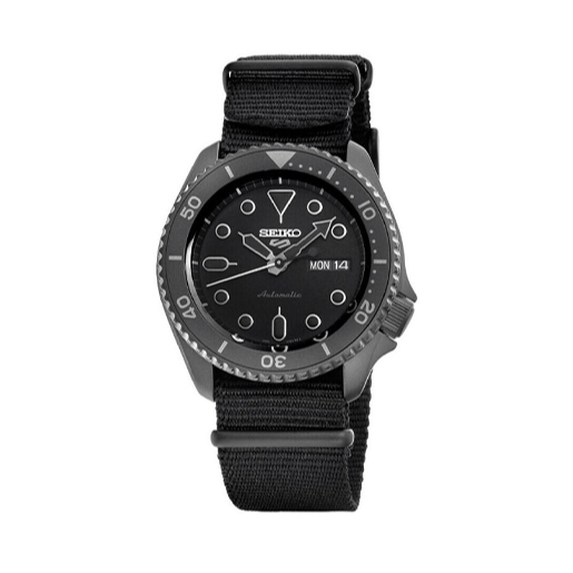 Seiko 5 Sports Automatic Black Dial Black NATO Strap Watch For Men - SRPD79K1