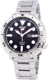 Seiko 5 Sports Automatic Black Dial Silver Steel Strap Watch for Men - SRPC61J1