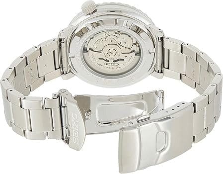 Seiko 5 Sports Automatic Black Dial Silver Steel Strap Watch for Men - SRPC61J1