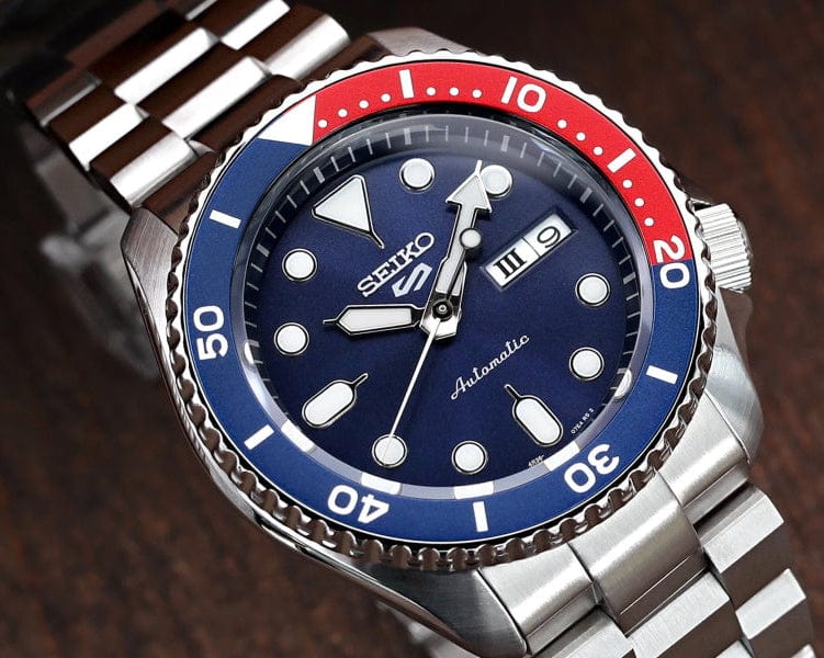 Seiko 5 Sports Automatic Blue Dial Silver Steel Strap Watch For Men - SRPD53K1