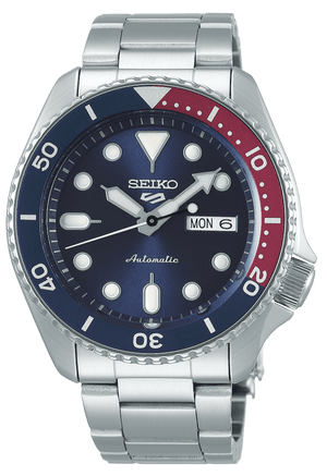 Seiko 5 Sports Automatic Blue Dial Silver Steel Strap Watch For Men - SRPD53K1