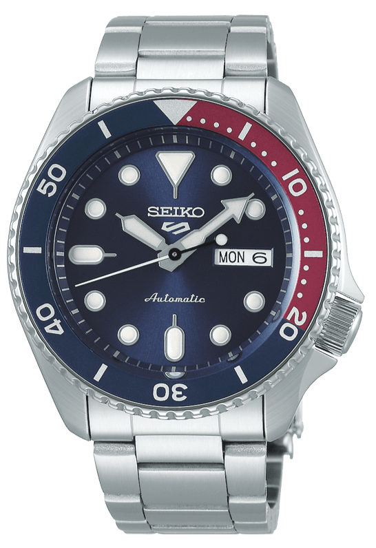 Seiko 5 Sports Automatic Blue Dial Silver Steel Strap Watch For Men - SRPD53K1
