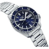 Seiko 5 Sports Automatic Blue Dial Silver Steel Strap Watch for Men - SRPK97K1
