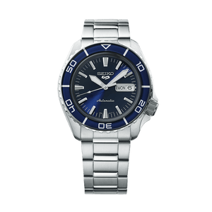 Seiko 5 Sports Automatic Blue Dial Silver Steel Strap Watch for Men - SRPK97K1