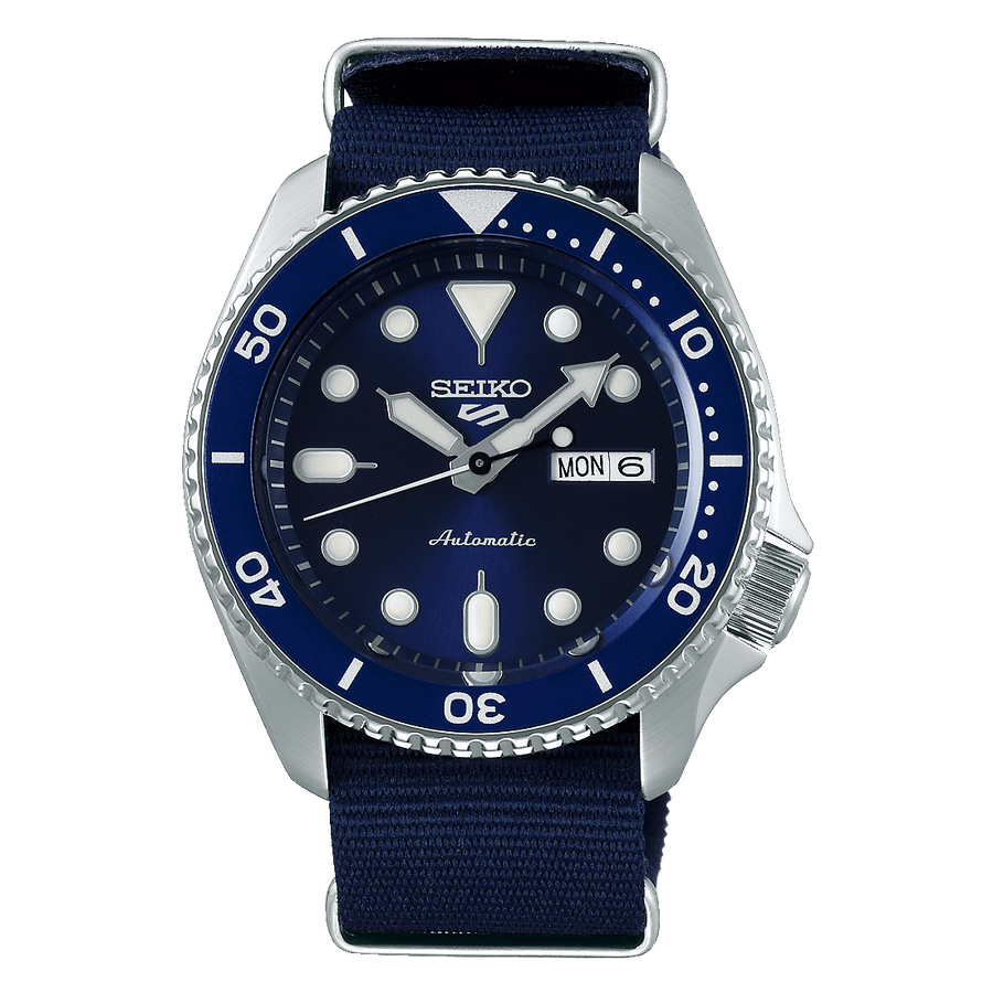 Seiko 5 Sports Automatic SKX Blue Dial Blue NATO Strap Watch For Men - SRPD51K2