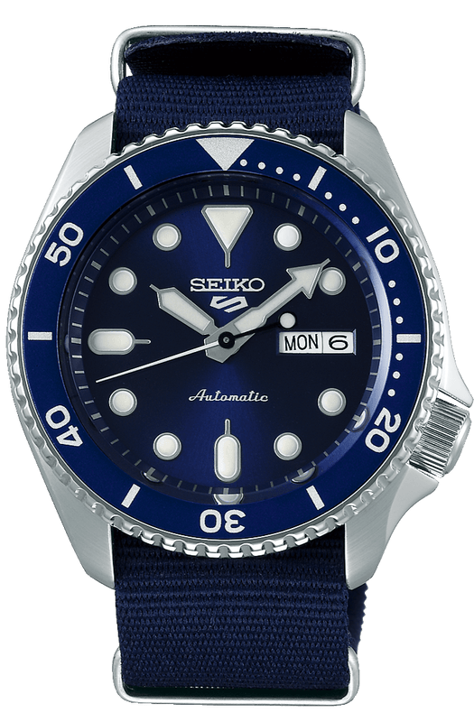 Seiko 5 Sports Automatic SKX Blue Dial Blue NATO Strap Watch For Men - SRPD51K2