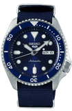 Seiko 5 Sports Automatic SKX Blue Dial Blue NATO Strap Watch For Men - SRPD51K2