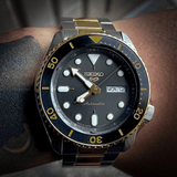 Seiko 5 Sports Automatic Special Creation Black Dial Two Tone Steel Strap Watch For Men - SRPK22