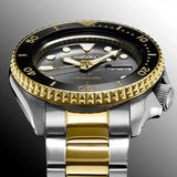 Seiko 5 Sports Automatic Special Creation Black Dial Two Tone Steel Strap Watch For Men - SRPK22
