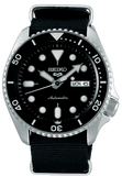 Seiko 5 Sports SKX Automatic Black Dial Black NATO Strap Watch For Men - SRPD55K3