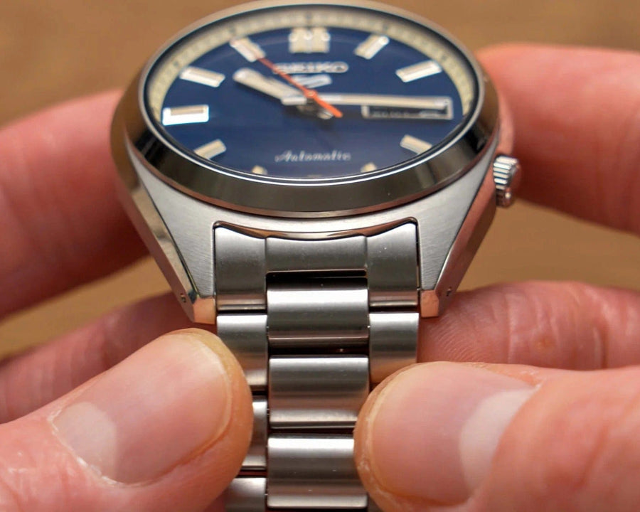 Seiko 5 Sports SNXS Automatic Blue Dial Silver Steel Strap Watch for Men - SRPK87K1