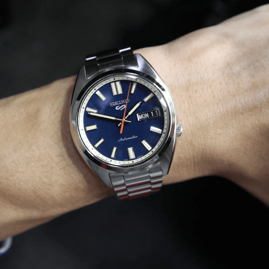Seiko 5 Sports SNXS Automatic Blue Dial Silver Steel Strap Watch for Men - SRPK87K1