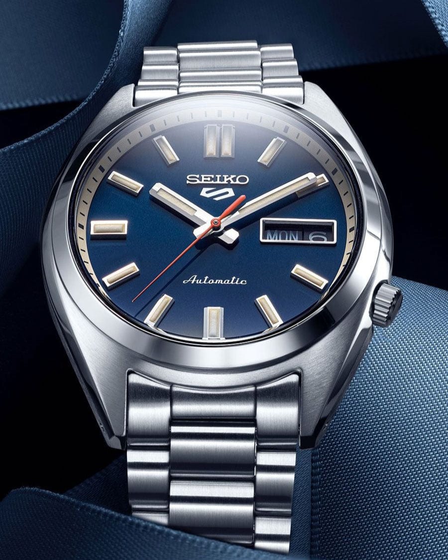 Seiko 5 Sports SNXS Automatic Blue Dial Silver Steel Strap Watch for Men - SRPK87K1