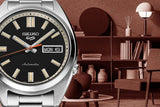 Seiko 5 Sports SNXS Series Automatic Black Dial Silver Steel Strap Watch for Men - SRPK89K1