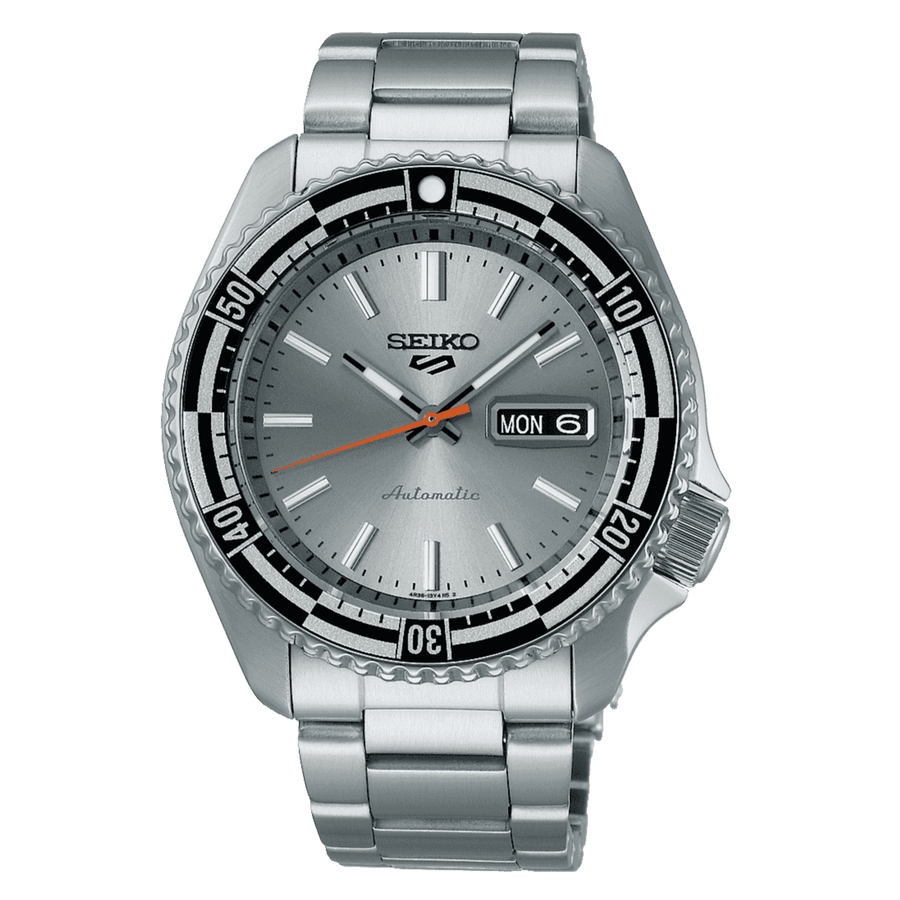 Seiko 5 Sports Special Edition Silver Dial Silver Steel Strap Watch For Men - SRPK09K1