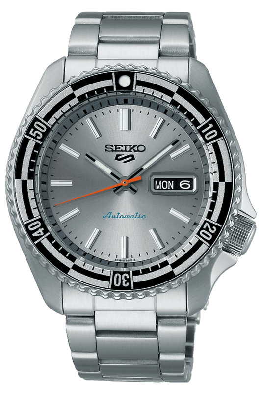 Seiko 5 Sports Special Edition Silver Dial Silver Steel Strap Watch For Men - SRPK09K1