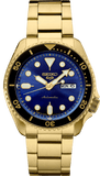 Seiko 5 Sports US Special Edition Automatic Blue Dial Gold Steel Strap Watch For Men - SRPK20