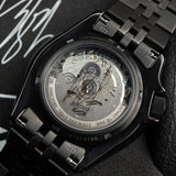 Seiko Automatic SKX GMT Yuto Horigome Limited Edition Black Dial Black Steel Strap Watch For Men - SSK027K1