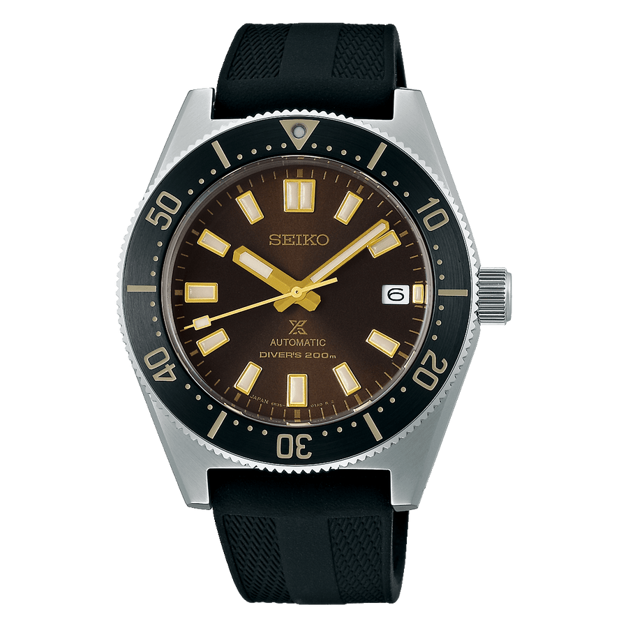 Seiko Prospex 1965 Diver's Modern Re-Interpretation Automatic Brown Dial Black Rubber Strap Watch For Men - SPB147J1