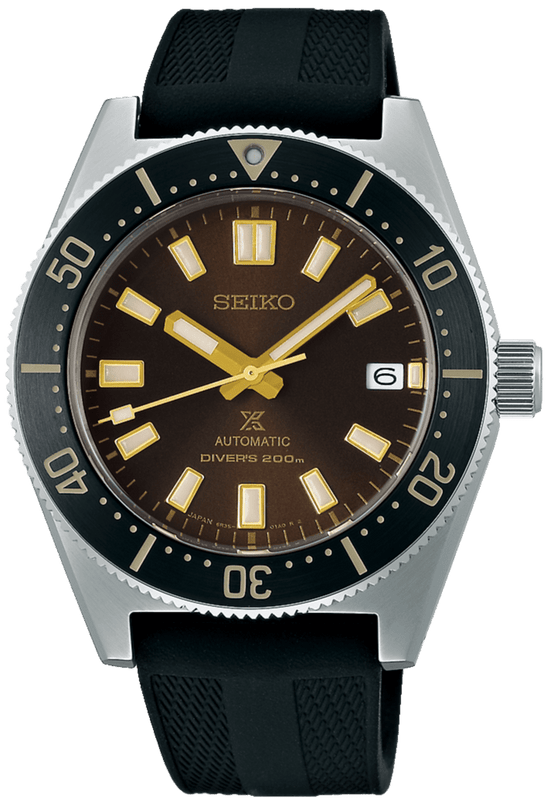 Seiko Prospex 1965 Diver's Modern Re-Interpretation Automatic Brown Dial Black Rubber Strap Watch For Men - SPB147J1