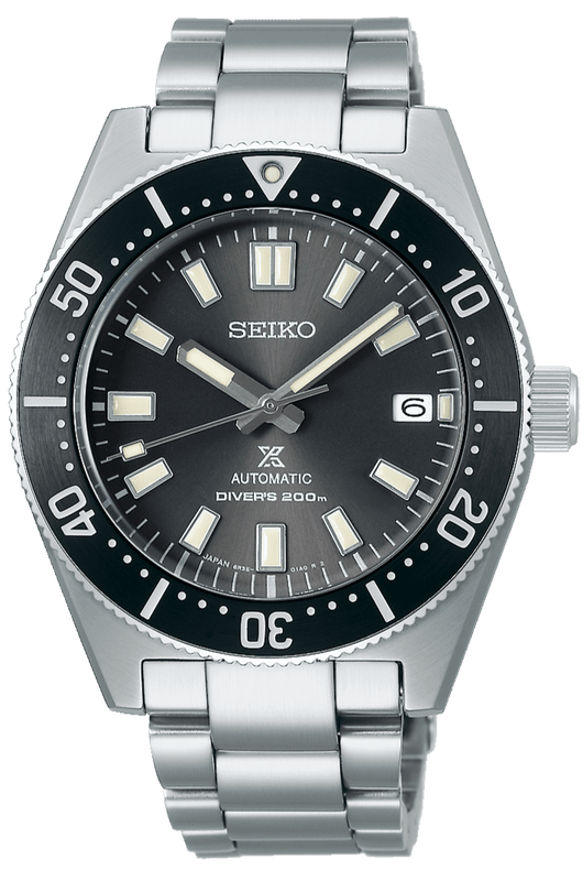 Seiko Prospex 1965 Modern Re Interpretation Automatic Black Dial Silver Steel Strap Watch For Men - SPB143J1