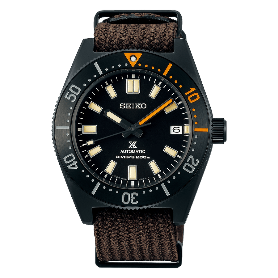 Seiko Prospex Black Series 1965 Limited Edition Black Dial Brown NATO Strap Watch For Men - SPB253J1