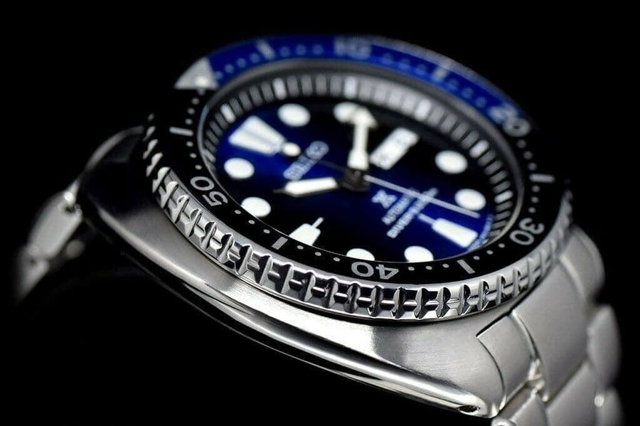 Seiko Prospex Deep Blue Batman Turtle Diver's Automatic Blue Dial Silver Steel Strap Watch for Men - SRPC25J1