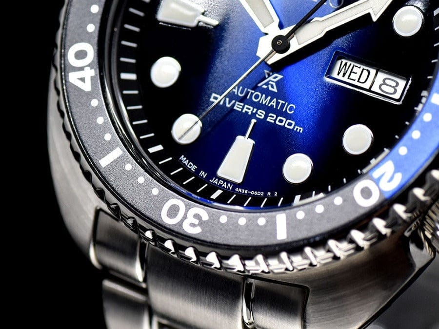 Seiko Prospex Deep Blue Batman Turtle Diver's Automatic Blue Dial Silver Steel Strap Watch for Men - SRPC25J1