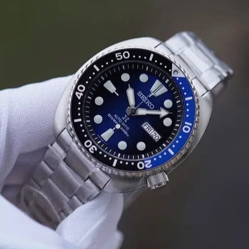 Seiko Prospex Deep Blue Batman Turtle Diver's Automatic Blue Dial Silver Steel Strap Watch for Men - SRPC25J1