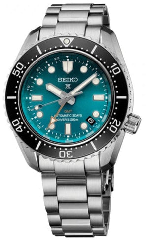 Seiko Prospex Diver Automatic Turquoise Dial Silver Steel Strap Watch for Men - SPB475J1