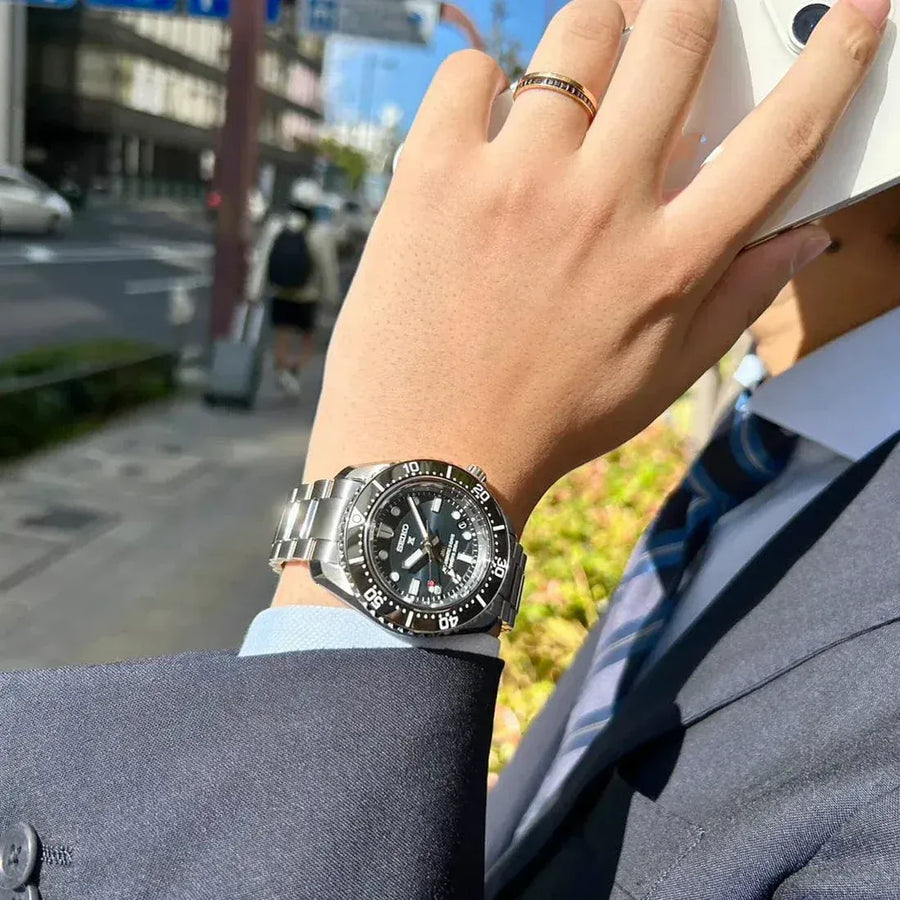 Seiko Prospex Diver Scuba Automatic Blue Dial Silver Steel Strap Watch for Men - SBEJ021