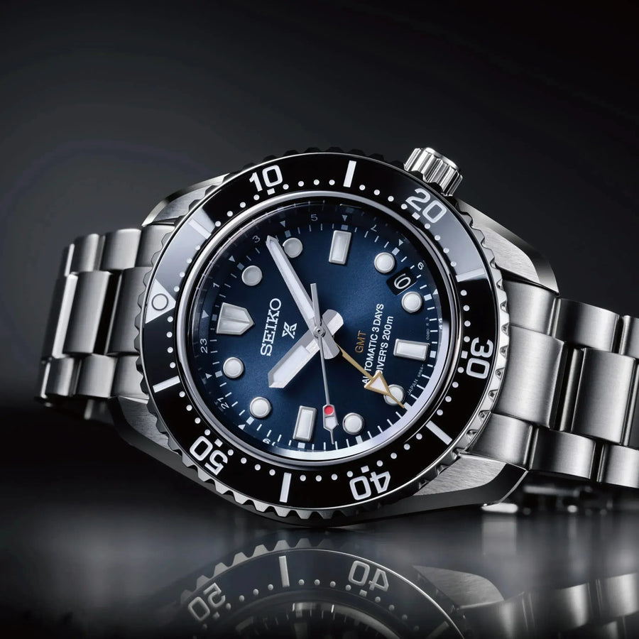 Seiko Prospex Diver Scuba Automatic Blue Dial Silver Steel Strap Watch for Men - SBEJ021