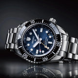 Seiko Prospex Diver Scuba Automatic Blue Dial Silver Steel Strap Watch for Men - SBEJ021