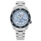 Seiko Prospex Limited Edition Automatic GMT Glacier Blue Dial Silver Steel Strap Watch For Men - SPB385J1