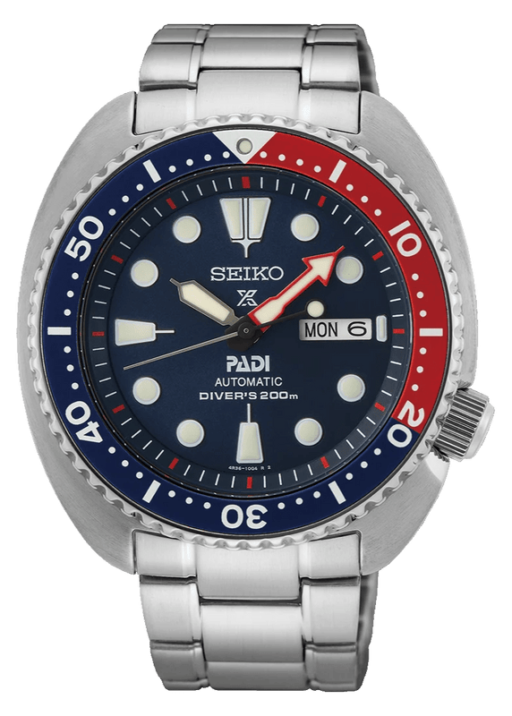 Seiko Prospex PADI Special Edition Automatic Blue Dial Silver Steel Strap Watch for Men - SRPE99