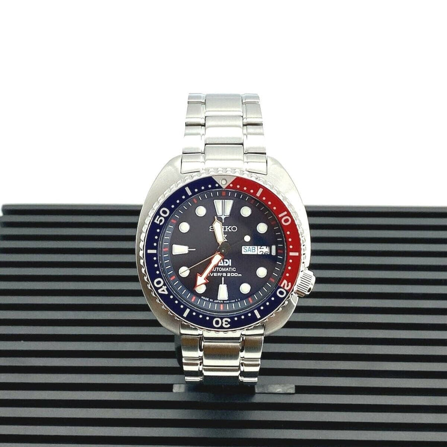 Seiko Prospex PADI Special Edition Automatic Blue Dial Silver Steel Strap Watch for Men - SRPE99