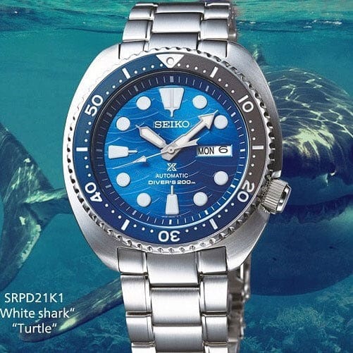 Seiko Prospex Save The Ocean Diver's Automatic Blue Dial Silver Steel Strap Watch for Men - SRPD21J1