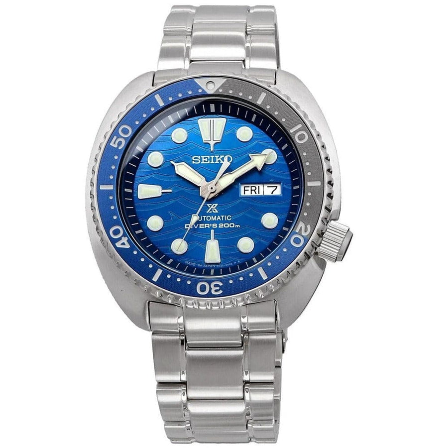 Seiko Prospex Save The Ocean Diver's Automatic Blue Dial Silver Steel Strap Watch for Men - SRPD21J1