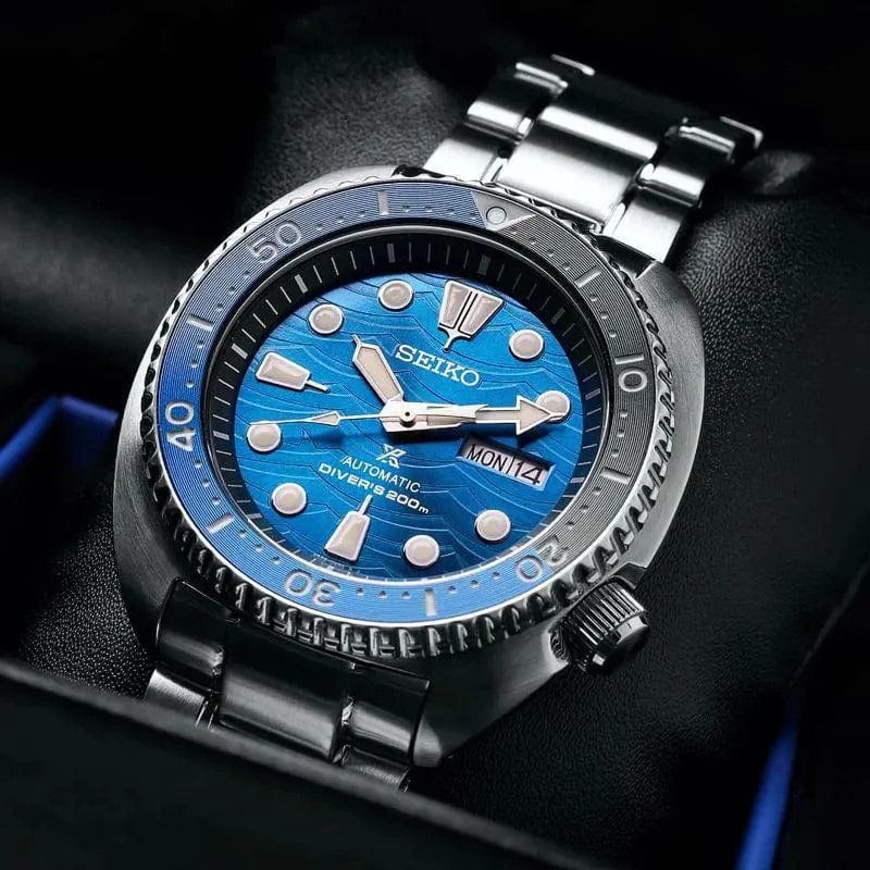 Seiko Prospex Save The Ocean Diver's Automatic Blue Dial Silver Steel Strap Watch for Men - SRPD21J1