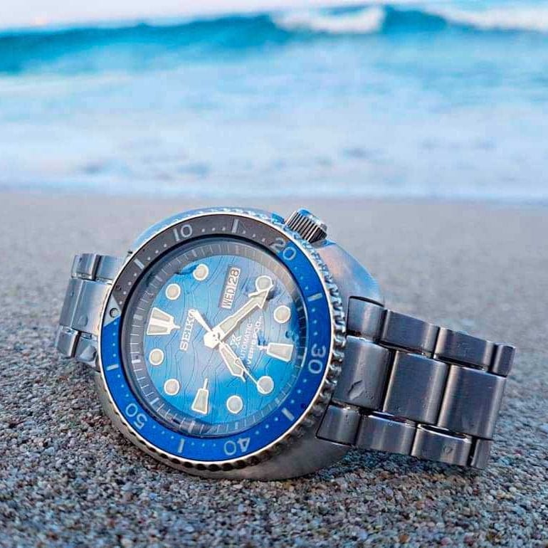 Seiko Prospex Save The Ocean Diver's Automatic Blue Dial Silver Steel Strap Watch for Men - SRPD21J1