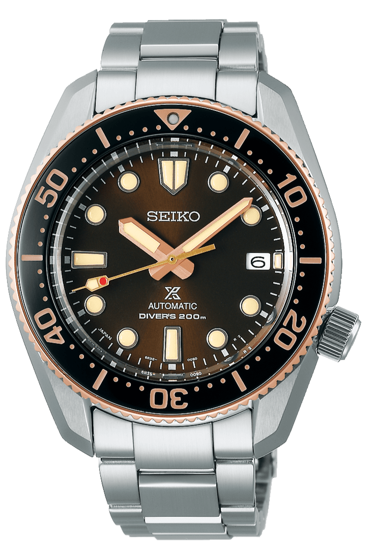 Seiko Prospex Sea Diver Automatic Brown Dial Silver Steel Strap Watch For Men - SPB240J1