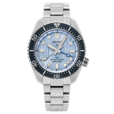 Seiko Prospex Limited Edition Automatic GMT Glacier Blue Dial Silver Steel Strap Watch For Men - SPB385J1