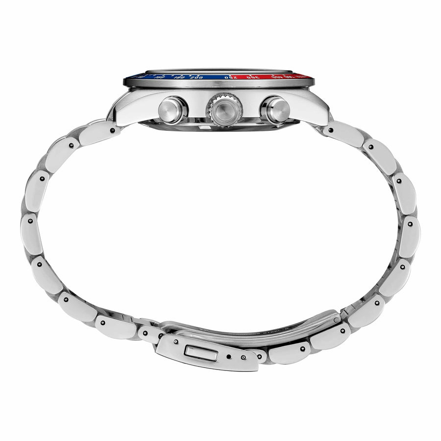 Seiko Prospex Speedtimer Solar Chronograph Blue Dial Silver Steel Strap Watch for Men - SSC913