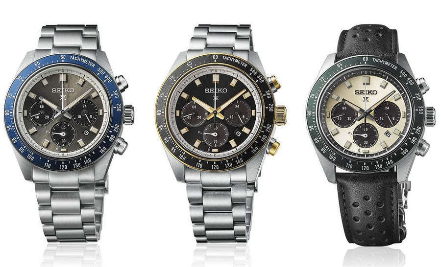 Seiko Prospex Speedtimer Solar Chronograph Grey Dial Silver Steel Strap Watch for Men - SSC939