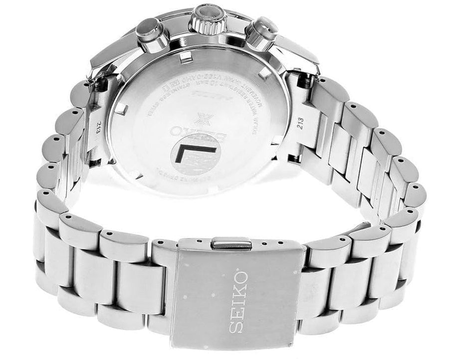 Seiko Prospex Speedtimer Solar Chronograph Grey Dial Silver Steel Strap Watch for Men - SSC939