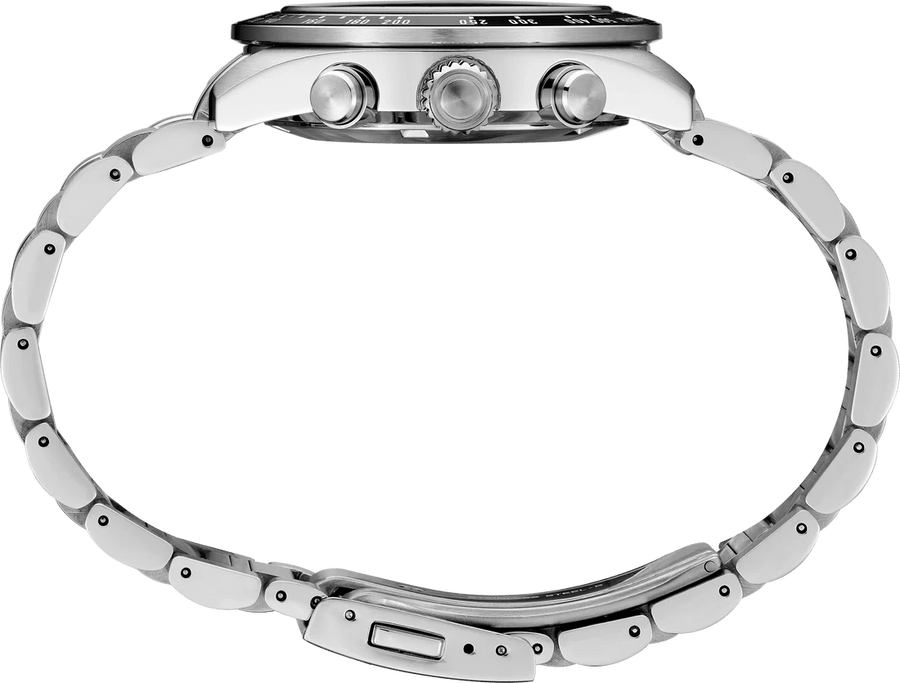 Seiko Prospex Speedtimer Solar Chronograph Silver Dial Silver Steel Strap Watch for Men - SSC911