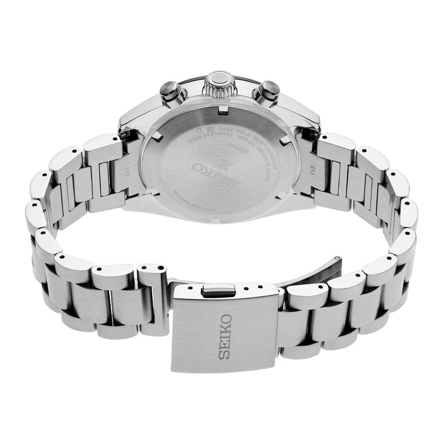 Seiko Prospex Speedtimer Solar Chronograph Silver Dial Silver Steel Strap Watch for Men - SSC911