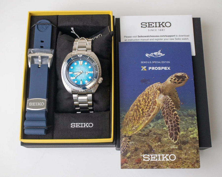 Seiko Prospex US Special Edition Automatic Blue Dial Silver Steel Strap Watch for Men - SRPH59