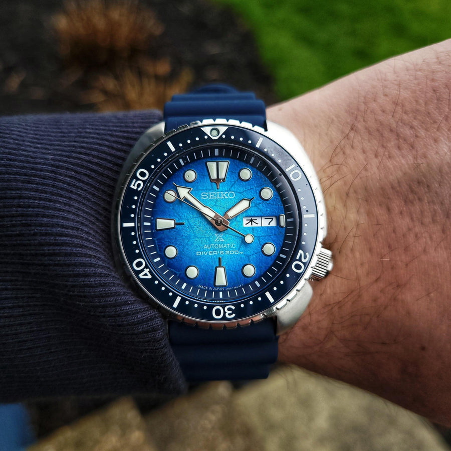 Seiko Prospex US Special Edition Automatic Blue Dial Silver Steel Strap Watch for Men - SRPH59